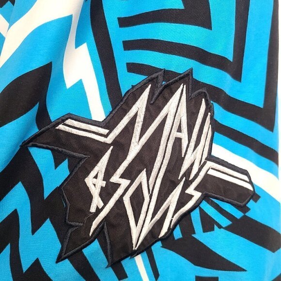 Maui and Sons Blue Black Geo Rippers Boardshorts Size 36 - Picture 4 of 7